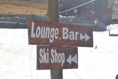 Lounge Bar and Ski Shop sign